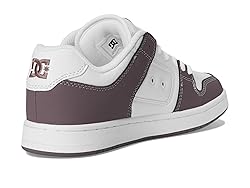 DC Men's Manteca 4 Skate Shoe, White/Plum, 7.5