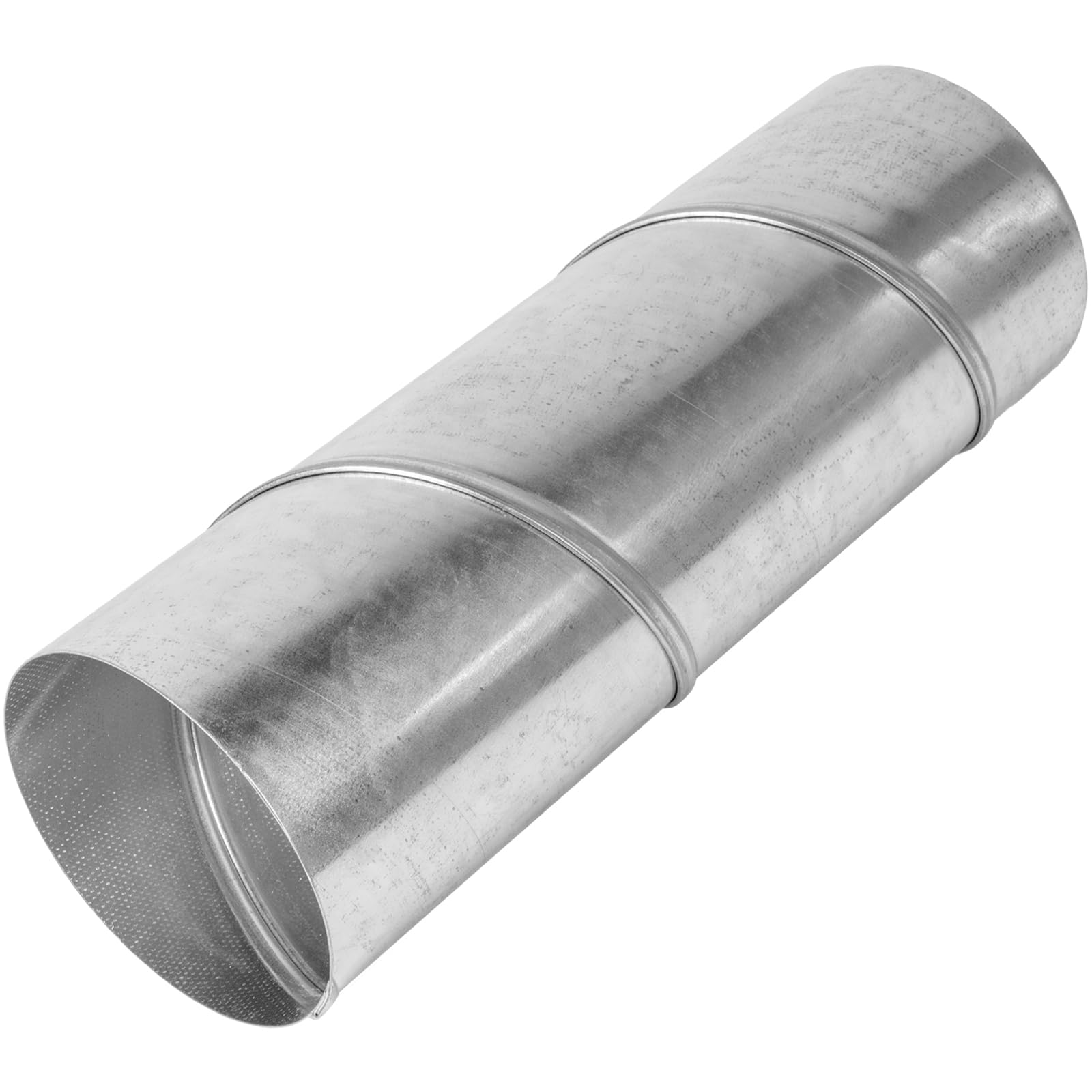 Photo 1 of 4" Inch Round Spiral Air Duct, 12" Inch Long Duct, Straight Rigid Galvanized Steel Dryer Vent Hose Extension, Warm Air Exhaust, Threaded Metal Duct