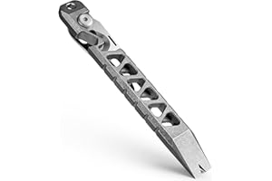 TISUR Titanium EDC Pry Bar, Keychain Multitool Tool, Pocket Tool Pry Bar Bottle Opener Keychain Outdoor Tool, Titanium Key Chain for Men
