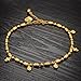 LOHOME Women's Anklet Bracelet 18k Gold Plated Small Pure and Fresh and Contracted Pendants Foot Chain