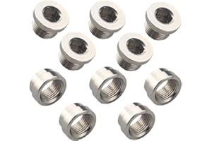 JGR O2 Oxygen Sensor Stepped Weld Bungs (5 Bungs/5 Plugs) M18 x 1.5