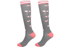 Compression Socks for Women Animal Knee High Stockings for Running Sports Travel Long Flights