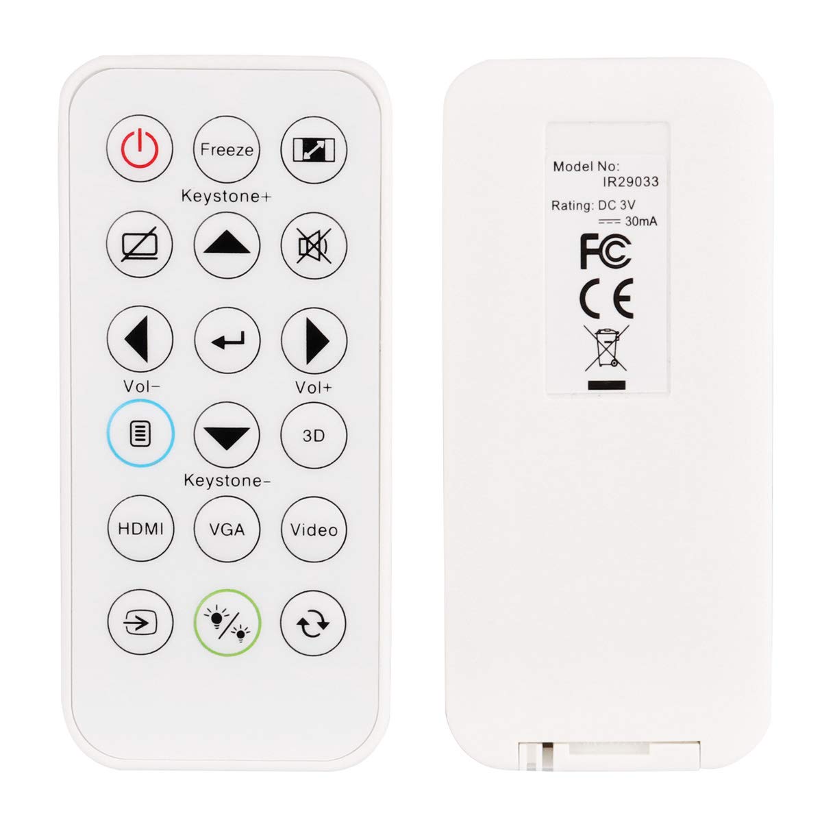 Aimdio BR-3079N Remote Control for Optoma H183X H184X S321 S322e S331 S334 S341 S342e S343 H114 H116ST W330 W331 W334 W335 W341 W355 W400+ WU334 WU335 WU336 WU337 X340 X341 X343 X400+ Projector