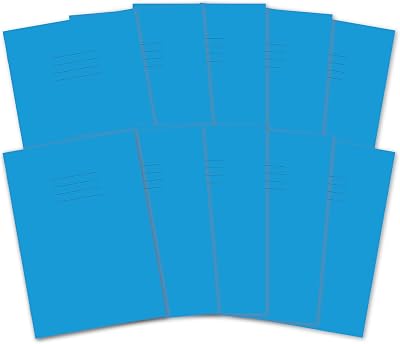 Hamelin A4 Exercise Books 48 Pages Light Blue Pack of 10 8 mm Rule Margin