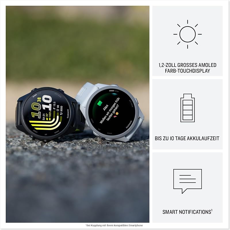 Forerunner 170, 43 mm, GPS-Laufuhr, Steinweiss