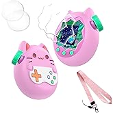 Protective Case for Tamagotchi Paradise，Silicone Case for Tamagotchis Paradise Interactive Virtual Pet with Lanyard Screen Protector Button Film for Girl boy