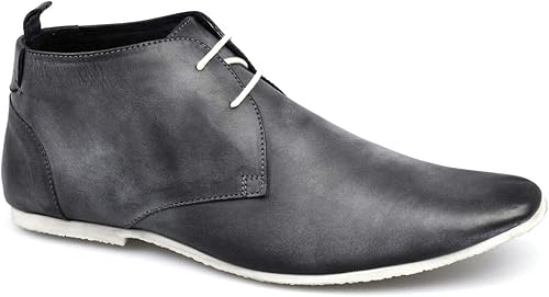 mens black leather desert boots uk