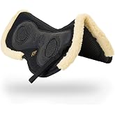 Kavallerie 3D Air-Mesh Half Pad, Impact Protection &amp; Therapeutic Gel Padding English Saddle for Maximum Support and Stability, Best for Horses Under Saddle, Dressage, Jumping &amp; Training