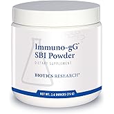 BIOTICS RESEARCH Immuno-gG SBI Powder Easy-to-Mix Powder Formula, Ultimate IgG, Complete Gut Health and Immune Support, Dairy Free, Immunoglobulin Concentrate - 2.6 Oz