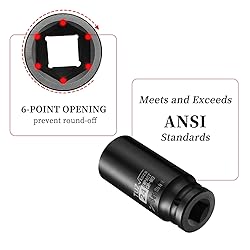 TUZkozs 1/2-Inch Drive 24mm Deep Impact Socket with