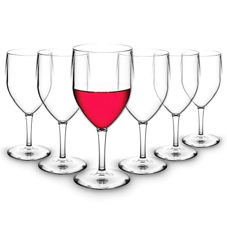 Rb Unbreakable Red Wine Glasses Reusable Premium Quality Plastic
