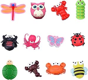 12 Pcs Charger Cable Protectors Prevent Cable Break for iPhone/iPad/Airpods/iwatch, Cute Animal Shape USB Charger Cable Saver Bites Cable Protector Cute Cartoon Anti-Broken Phone Cord Set (12 Pieces)
