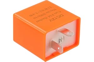 Kinstecks 2Pin Flasher Relay Speed Adjustable 12V Motorcycle Indicators LED Light Flasher for Motorcycle LED Indicators Turn 