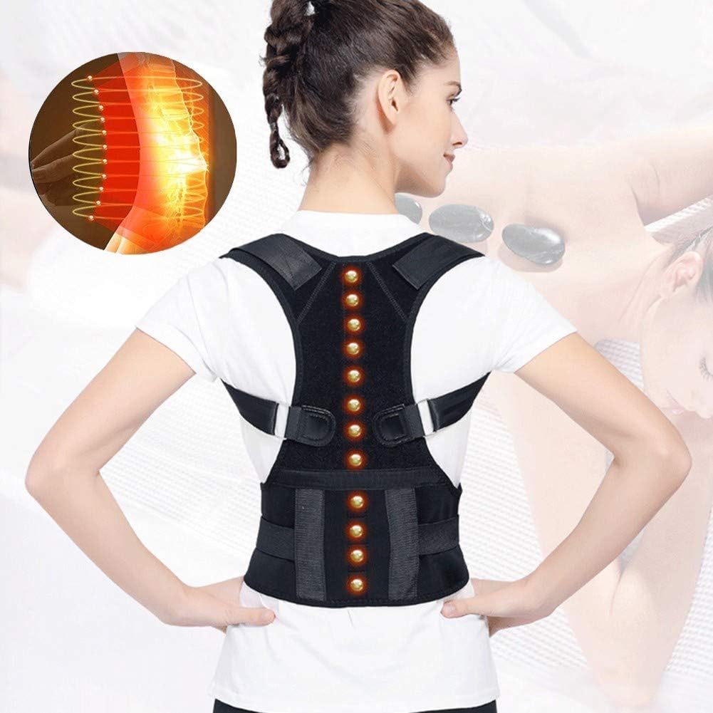 Posture Corrector for Women and Men Back Lumbar Support Shoulder Posture Support for Improve Posture Provide and Back Pain Relief Adjustable Humpback Correction Belt BlackM