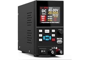MAXRIENY BSIDE Programmable DC Power Supply 40V 20A Lab Power Supply Small Variable Bench Power Supply Adjustable Switching Regulated DC Output Power Supply with Encoder Arrow Key Adjustment and USB