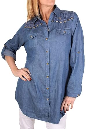 camisas de jean para mujer