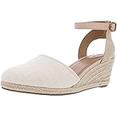 Style & Co. Womens Mailena Canvas Closed Toe Wedge Sandals Beige 10 Medium (B,M)