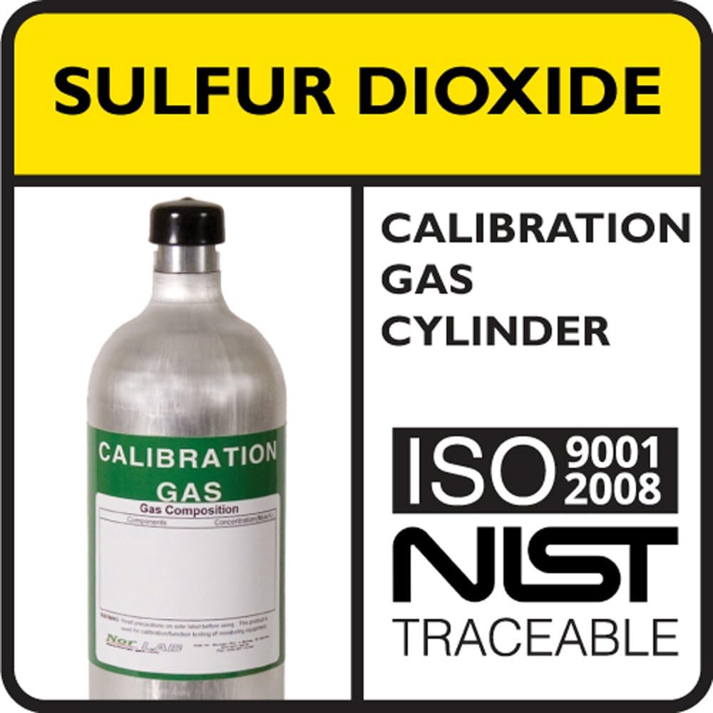 10 PPM Sulfur Dioxide Calibration Gas, Balance Nitrogen, 29 Liter Aluminum Cylinder.