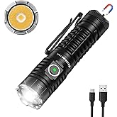 Wurkkos TS22 Flashlight High Lumen Rechargeable - 4800 Lumens Super Bright 70.3 HI LED Flashlight USB C Charging IP68 Waterproof Regulated Output for Dog Walking Ramping Emergency Hiking