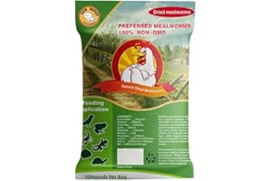 UCM GROUP UCM GROUP UCM Group 10LB Dried Mealworms for Wild Birds, Chickens, High Protein Organic Chicken Feed, 100% Non-GMO for Chickens, Ducks, Turtles and Reptiles
