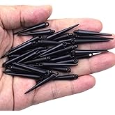 PDKHANH 50Pcs Pendants Spike Tear Rivet Punk Studs and Spikes Earring Acrylic Cone For Bracelets Jewelry DIY Making Charms Findings (Metal color: 34mm-Black)