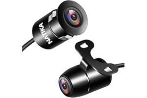 NATIKA Backup/Front/Side View Camera: No Distortion Effect Starlight Night Vision HD Metal Flush or Surface Mount 720P AHD and TVI Reverse Rear View Backup Camera for Cars Pickup Trucks SUVs RVs Vans