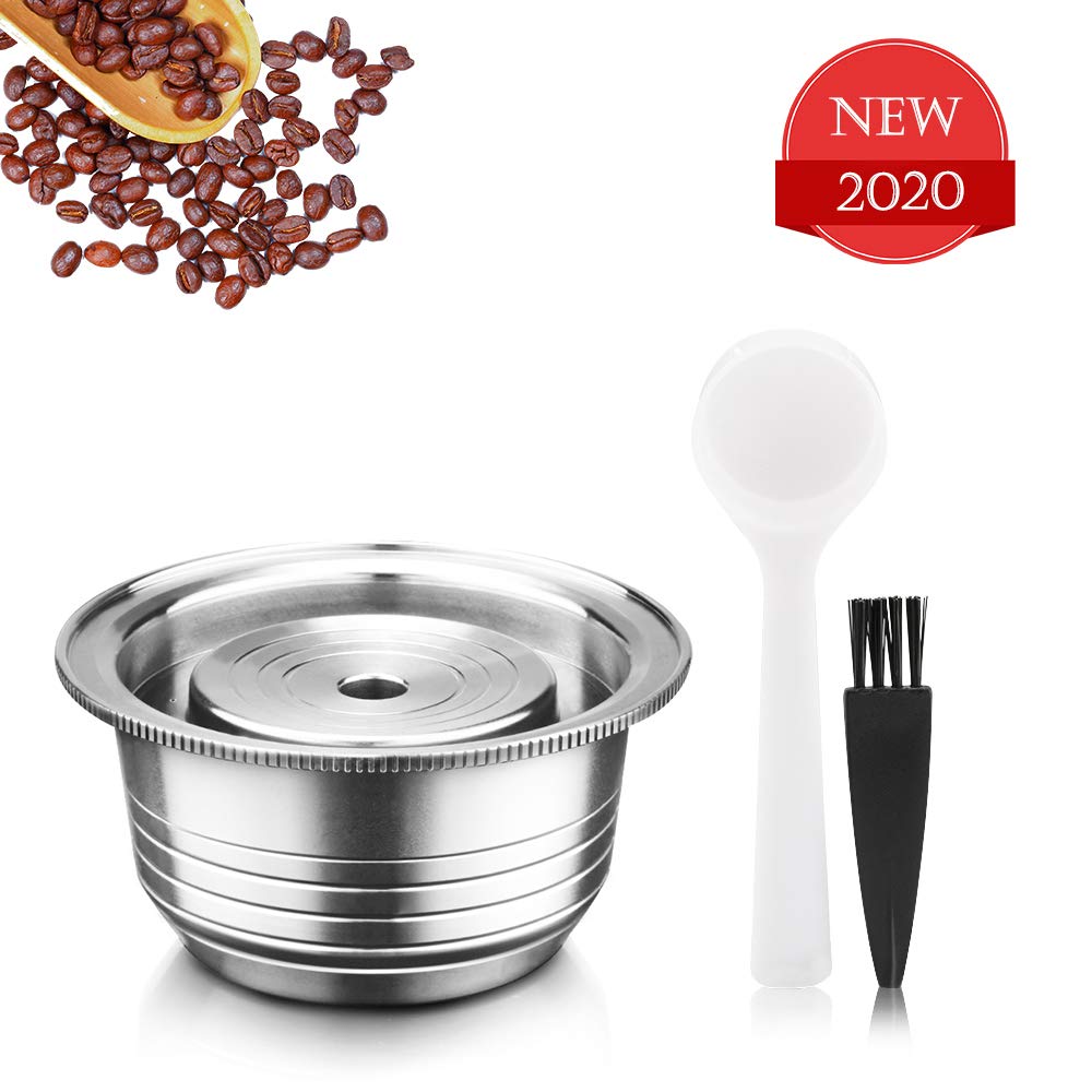 Festnight Reusable Nespresso Coffee Capsules Stainless Steel Refillable Vertuoline Coffee Pod Filters Cup Set For Nespresso Vertuoline Gca1 And Delonghi Env150 With Spoon Brush 70ml 2 3oz Buy Online In Yemen At