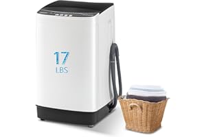 DOLLARDASH 17Lbs Portable Washing Machine with10 Washing Programs, 2.2 Cu. Ft. Full Automatic Washer and Spinner Combo, Compact Laundry Washer Spinner for Apartment RV Dorm (2.2Cu. Ft)