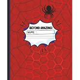 Composition Notebook Journal: Spider Superhero - Red, Black, &amp; Blue | Wide Ruled Lined 100 Pages - 7.5" by 9.25" | Great for Writing, School Subjects, ... Students, Boys, Girls, Teens, Adults, Kids