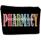 Absnfatu Pharmacy Technician Gifts Small Makeup Bag, Pharmacy Technician Appreciation Gifts Cosmetic Bags for Women, Certified Pharmacy Technician Gifts