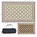 Reversible Mats 6-Feet x 9-Feet Outdoor Patio/RV Camping Garden Mat - Brown/Beige primary