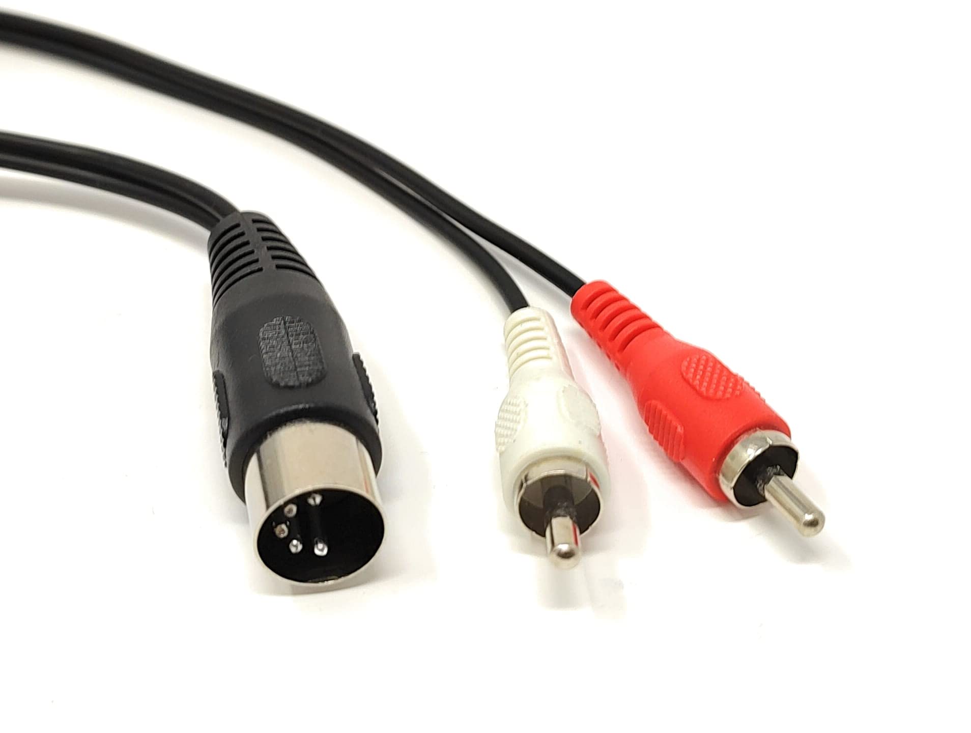 MainCore 2m Long 5-Pin Midi to x 2 RCA Phono Male Plugs Audio Cable (2m)