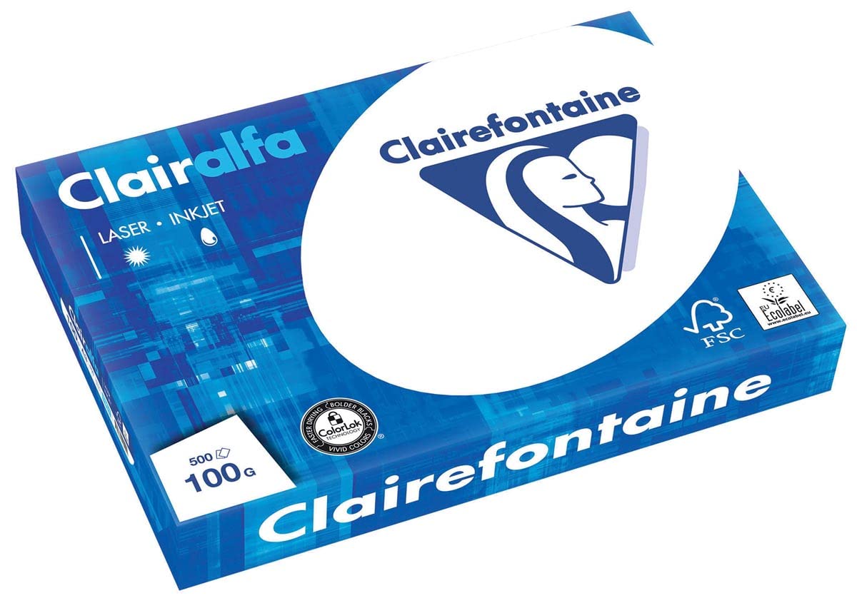 Clairefontaine Copying Paper Clairalfa 1951C DIN A3 White 100 g/m2 500 Sheets