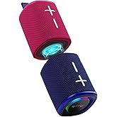 2 in 1 Magnetic Split Bluetooth Speaker, Color Blocking Waterproof Dual Splittable Portable Wireless Speaker 20W Loud Stereo Sound, Bluetooth V5.3, 24H Playtime, True Wireless Stereo for Home Outdoor