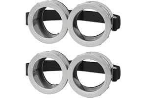 HEYFIZZ 2 Pack Halloween Goggles for Adult Kids, Goggles Glasses Costume Accessories for Men Women Cosplay Party Set