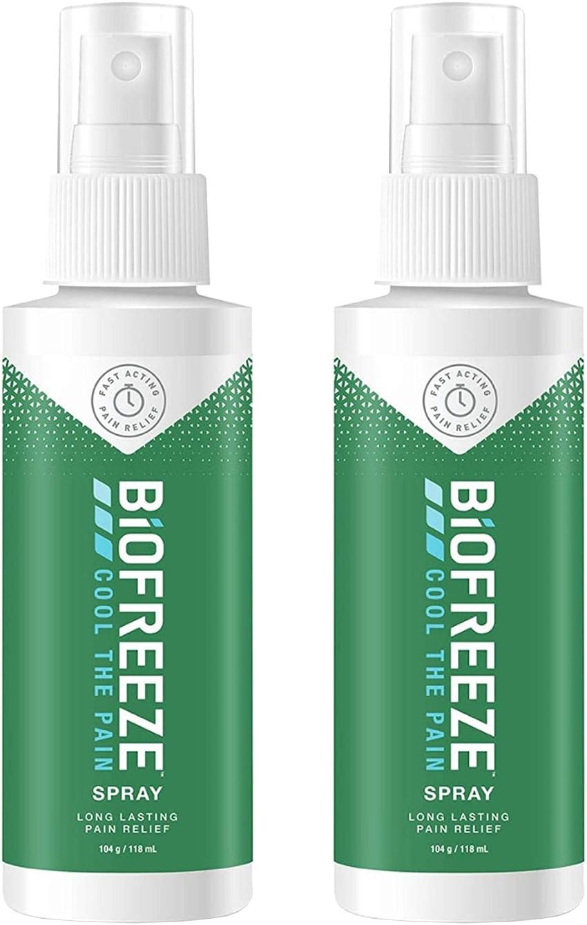 Biofreeze Pain Reliever Spray 118ml 2 Pack Cooling Topical Analgesic