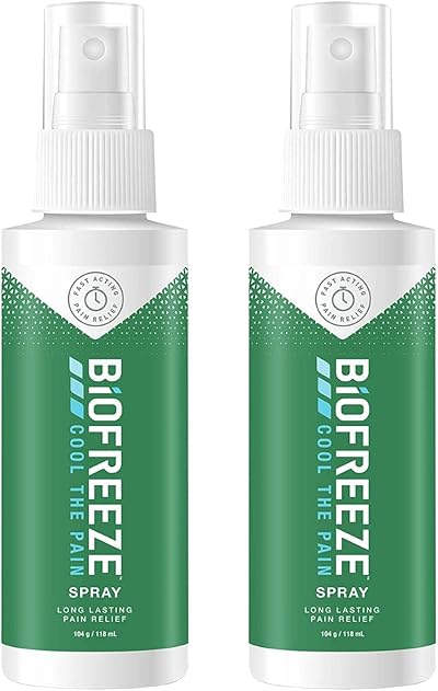 Biofreeze Pain Reliever Spray 118ml 2 Pack Cooling Topical Analgesic