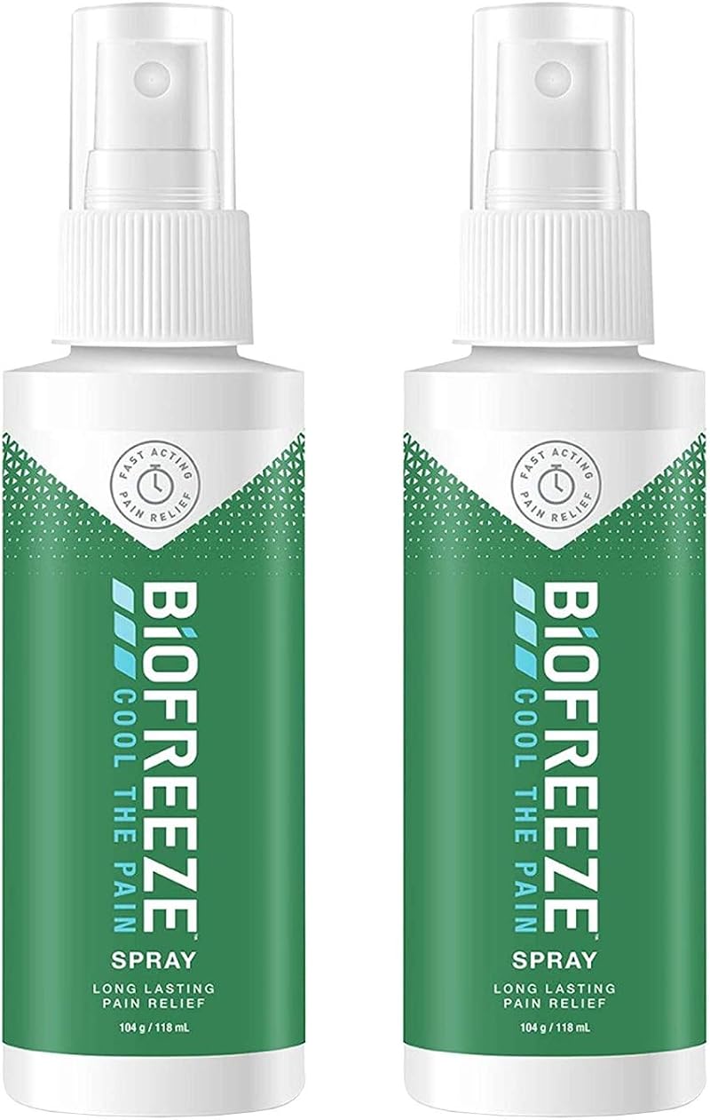 Biofreeze Pain Reliever Spray 118ml 2 Pack Cooling Topical Analgesic