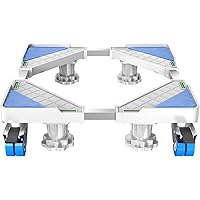 Adjustable Washing Machine Stand,Max Load 770LB(350KG) Mobile Base for Dryer Refrigerator Furniture Roller Base with…