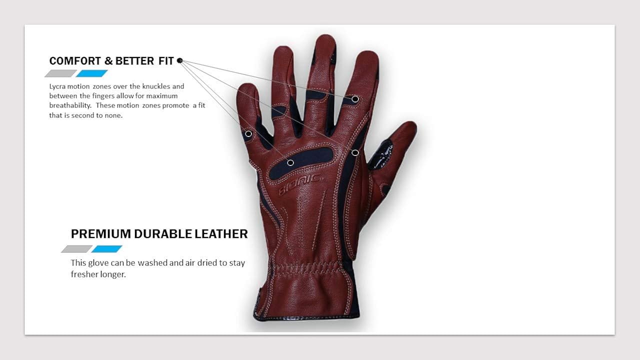 BIONIC Men's Tough Pro with Natural Fit Premium Leather Glove, Brown, XXL - Image 3