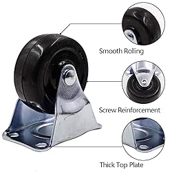 Luomorgo 4Pcs Casters Heavy Duty 2 inch Rubber