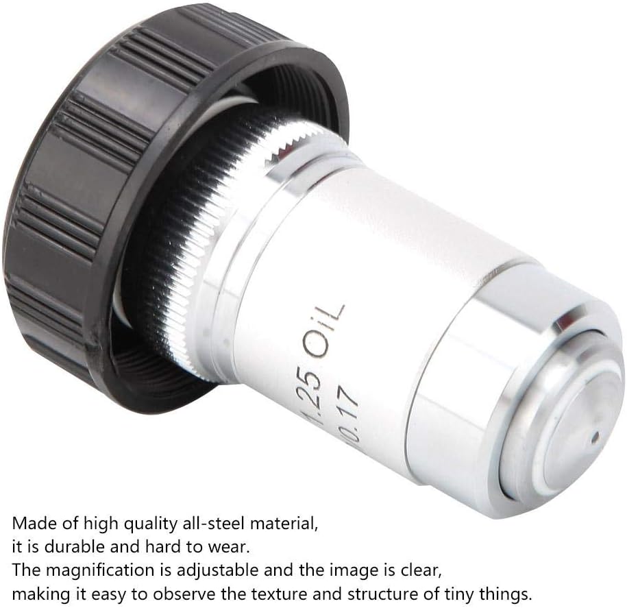 Microscope Objective Lens 4X 10X 195 AllSteel Objective Lens 60X 100X