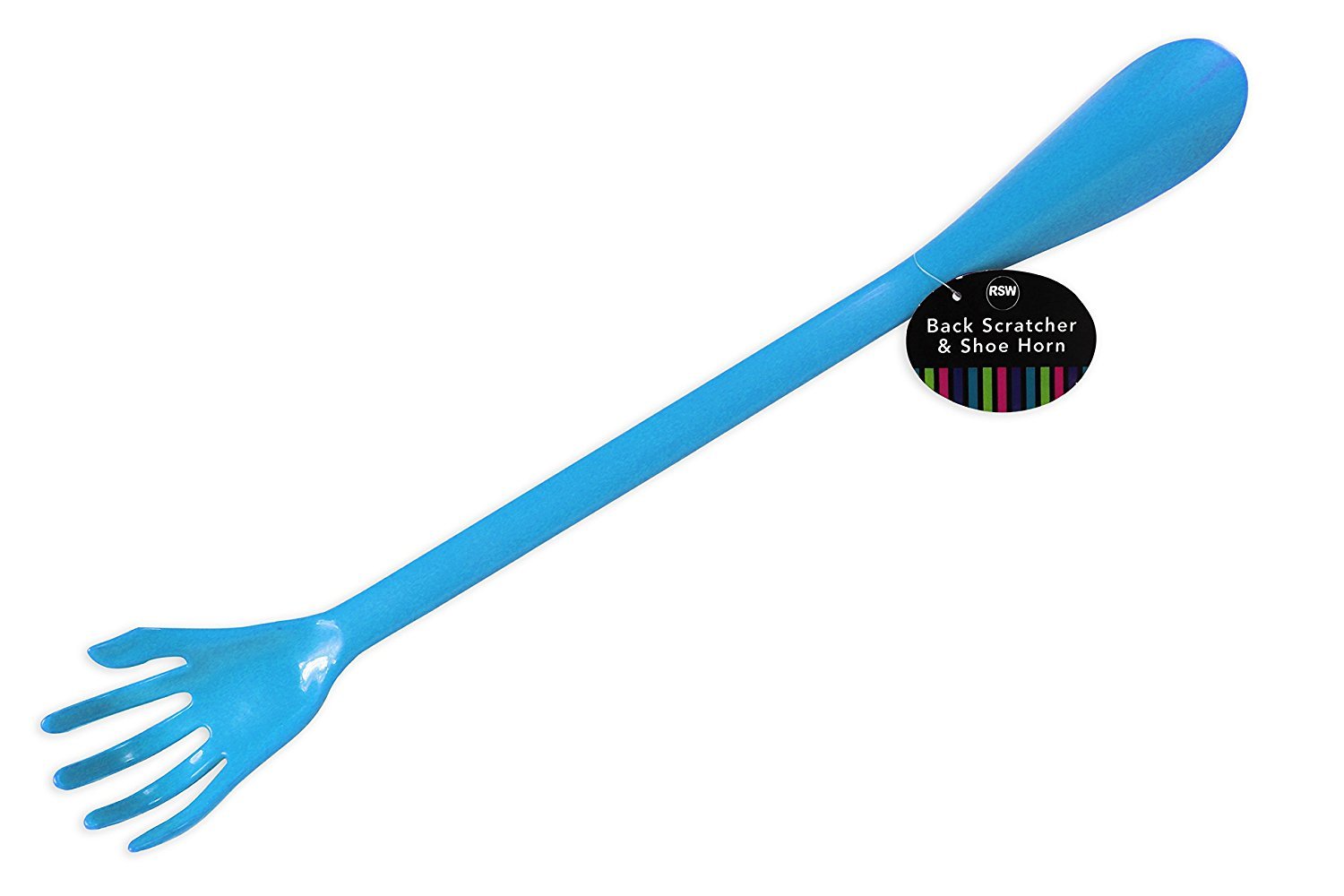 Royle Long Handle Shoe Horn 2-in-1 Back Scratcher Easy To Use Great For The Elderly Eases Strain On Back Flexible Durable Material - Blue