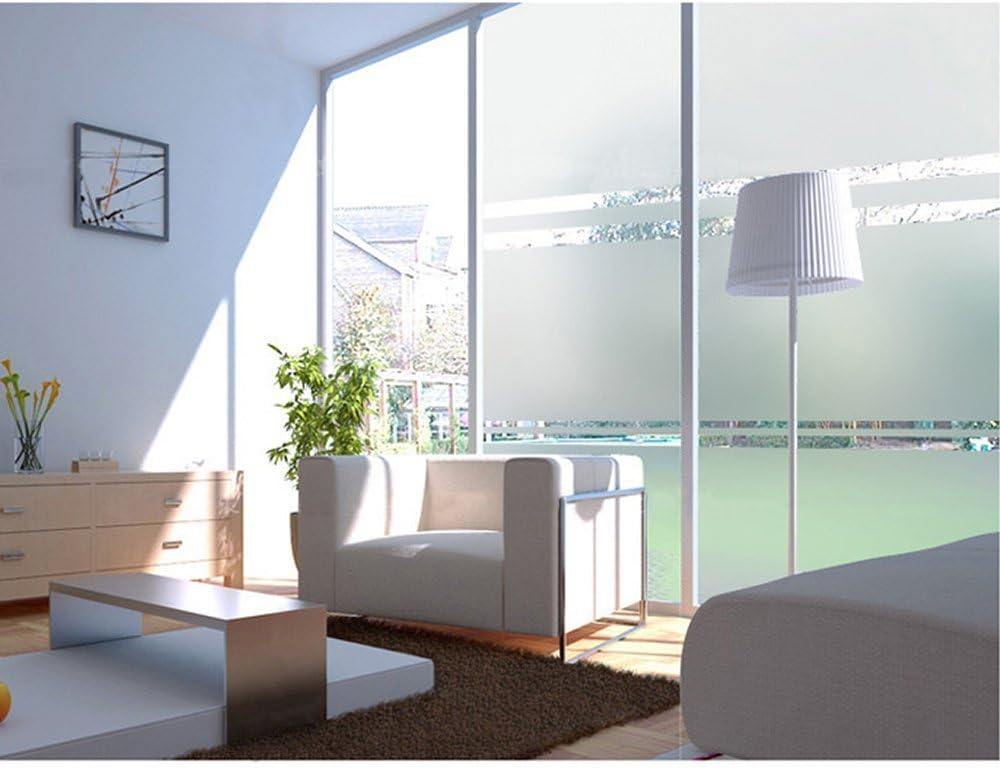 DUOFIRE Privacy Window Film Frosted Decorative Window Sticker Non Adhesive No-Glue Static Cling Glass Film Anti-UV (90cm X 300cm - Image 5