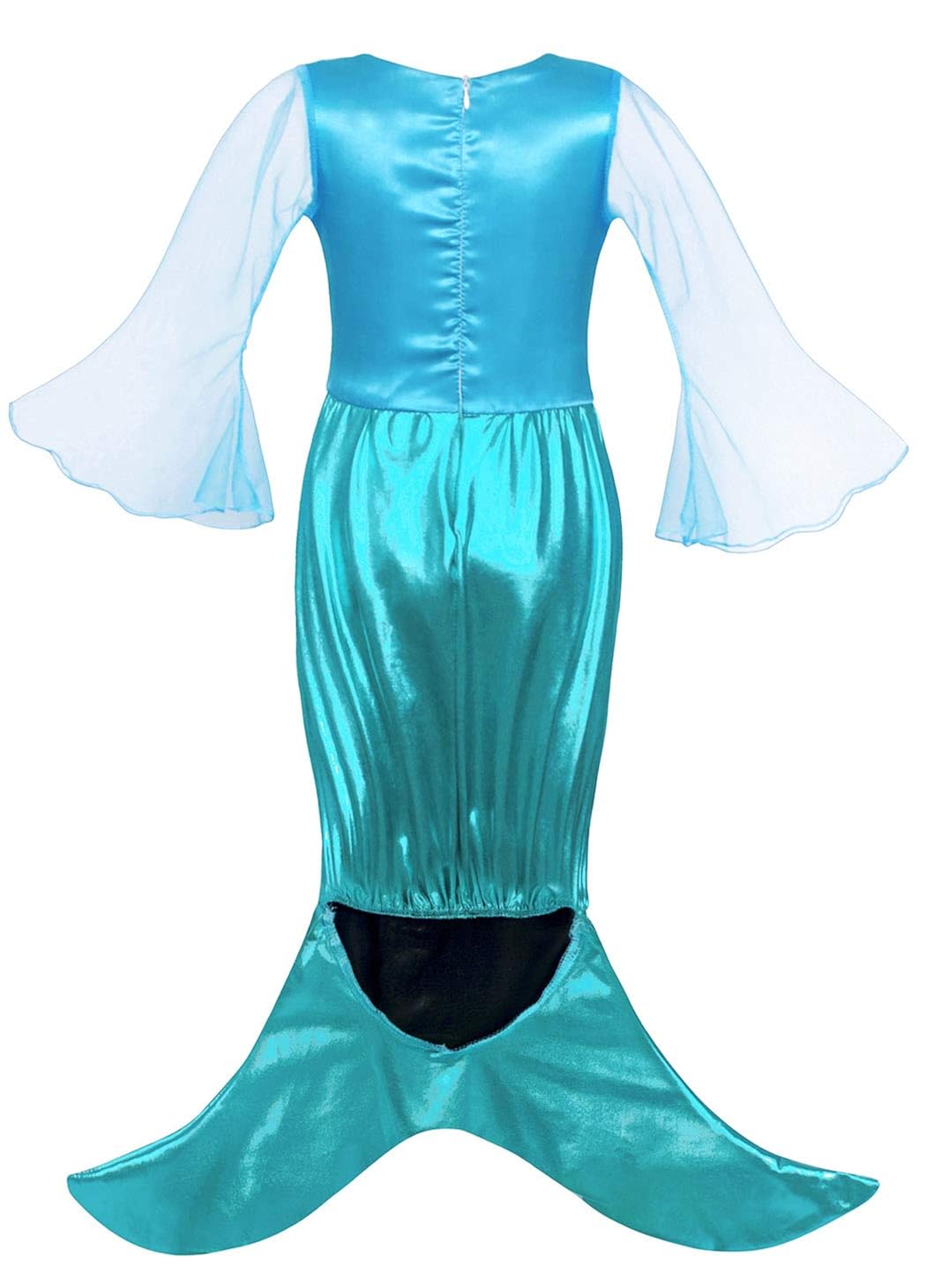 Costume Sirenetta Ariel Per Bambine - Con Parrucca E Accessori Per Festa, Carnevale E Halloween - Foto 7