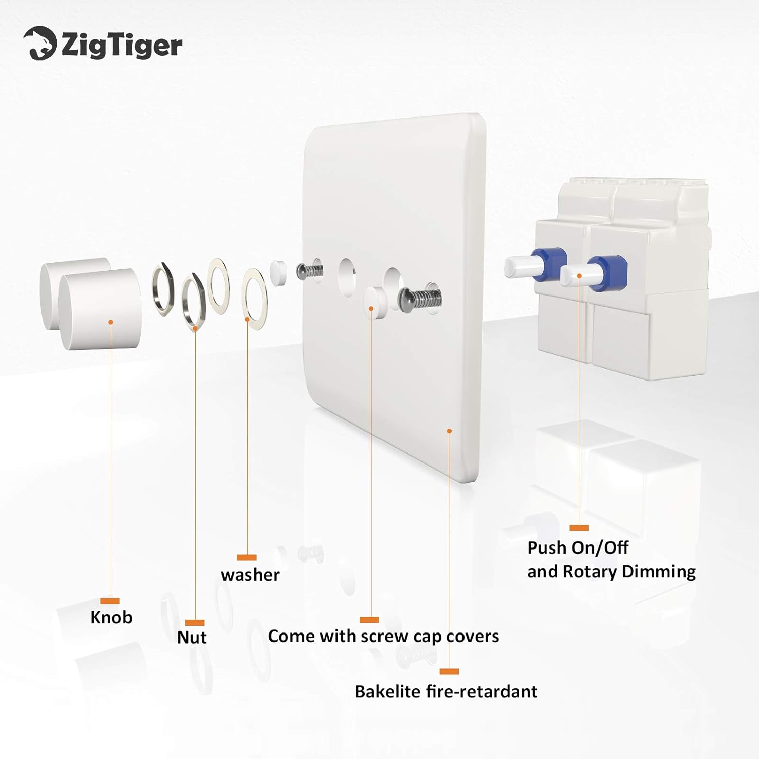 Zigtiger LED Dimmer Switch, Dimmer Switch for Dimmable Led Lights
