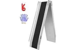 BEJONI 70 3/4" Steel Loading Ramp for Truck, 600 Lbs Ramp for Dirtbike with Anti-Slip Surface, Folding Tailgate Ramps for Stairs，Pickup Trucks，ATV, Tractors, E-Bike, Motorcycle, 1PC