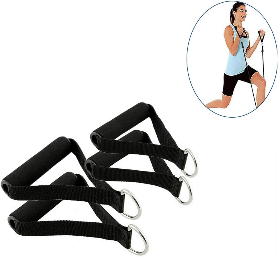 Msicoco 4PCS Resistant bands Handle FOR man, Workout Bands Handle,Pull Rope handle,Rally accessories Replacement Gym Training Band