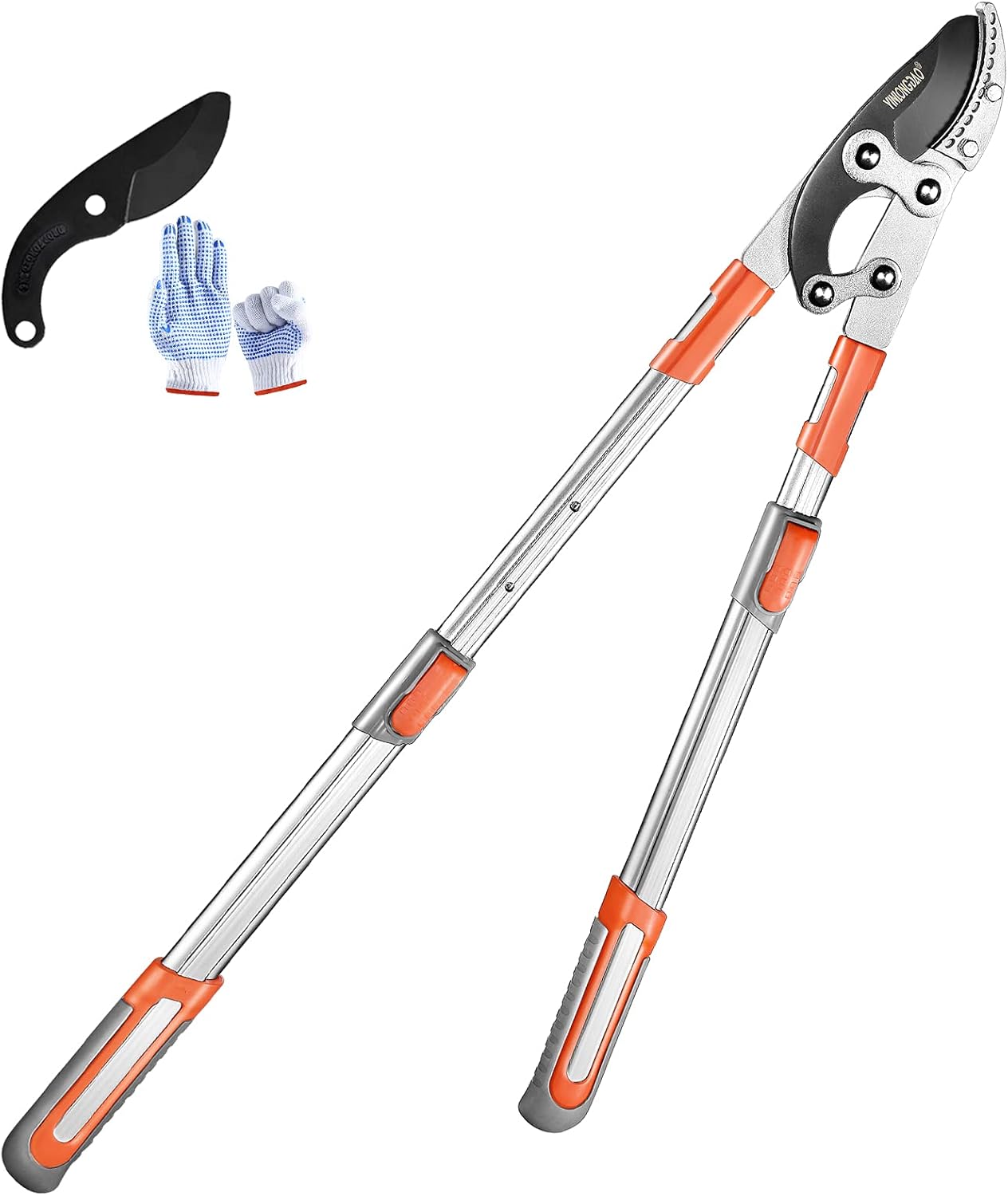 YINLONGDAO Extendable Anvil Loppers Tree Trimmer with Compound Action, Chops Thick Branches Ease, 29-41 Inch Telescopic Heavy Duty Branch Cutter, 2.4 Inch Clean Cut Capacity. : Garden & Outdoor