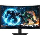 Monitor Samsung Odyssey G7, 37", 4K, 165Hz, 1ms, FreeSync, DP, HDMI, USB, ajuste de altura, Preto
